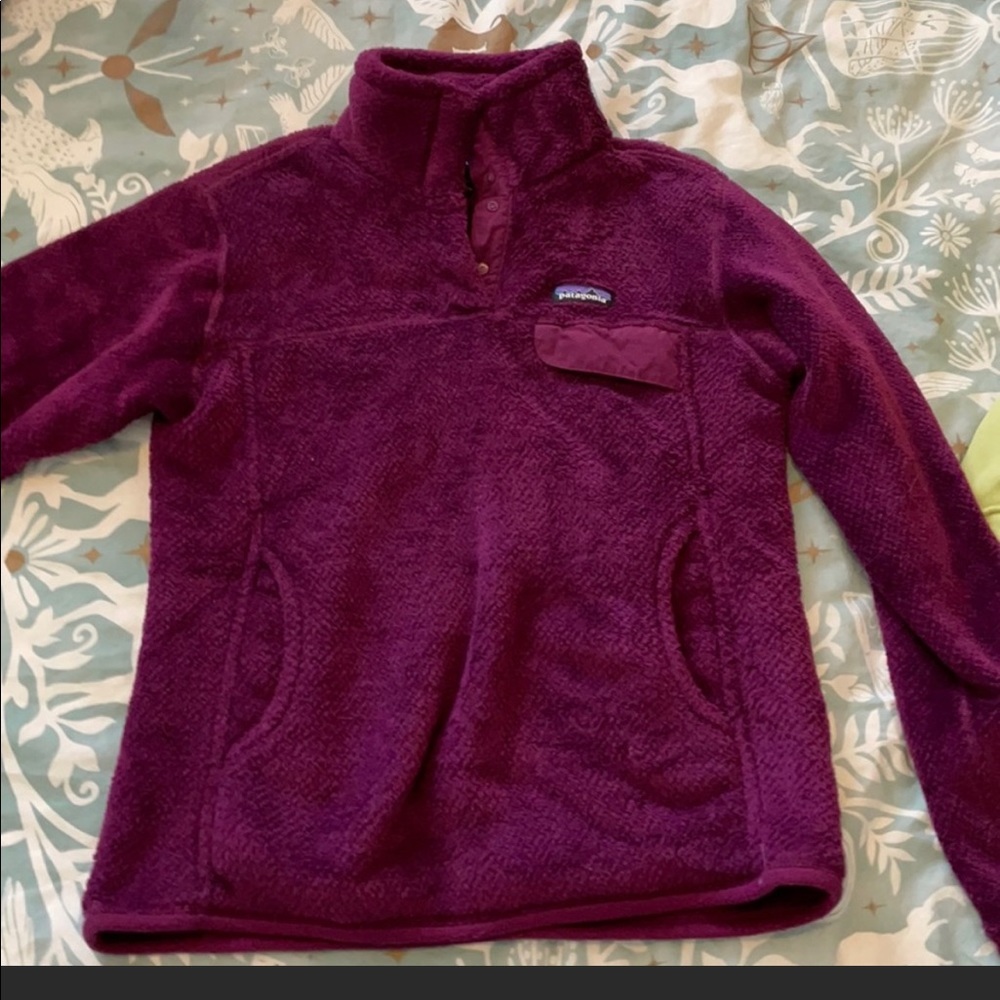 Patagonia Women’s Snap T Retool fleece pull over, small, pink